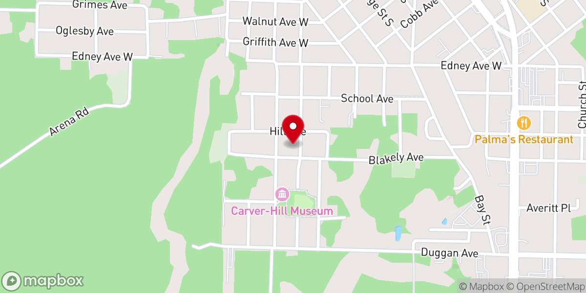 Map showing location of Church of Christ