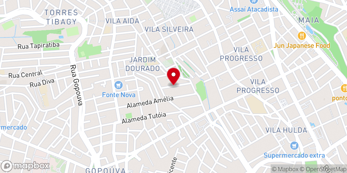 Map showing location of Igreja Evangélica Pentecostal Boas Novas