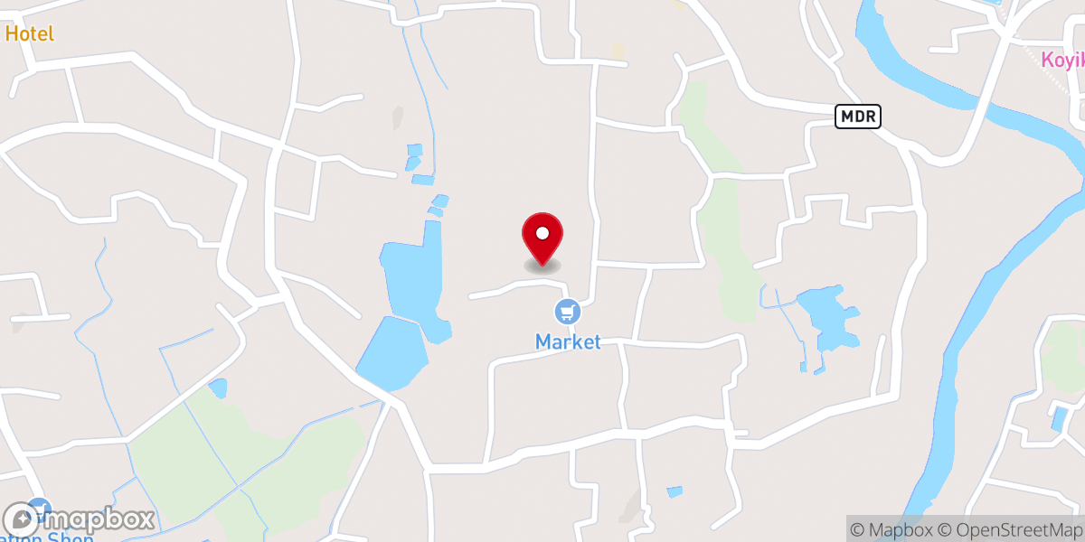 Map showing location of AG church Keezhattingal