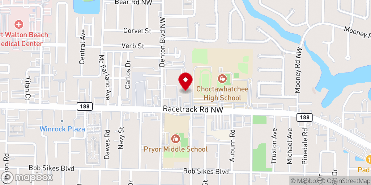 Map showing location of Beachside Community Church