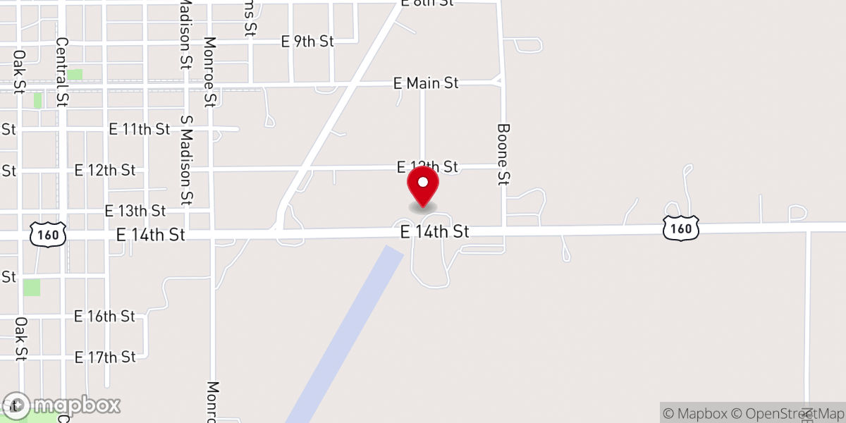 Map showing location of Pleasant Valley Mennonite Church