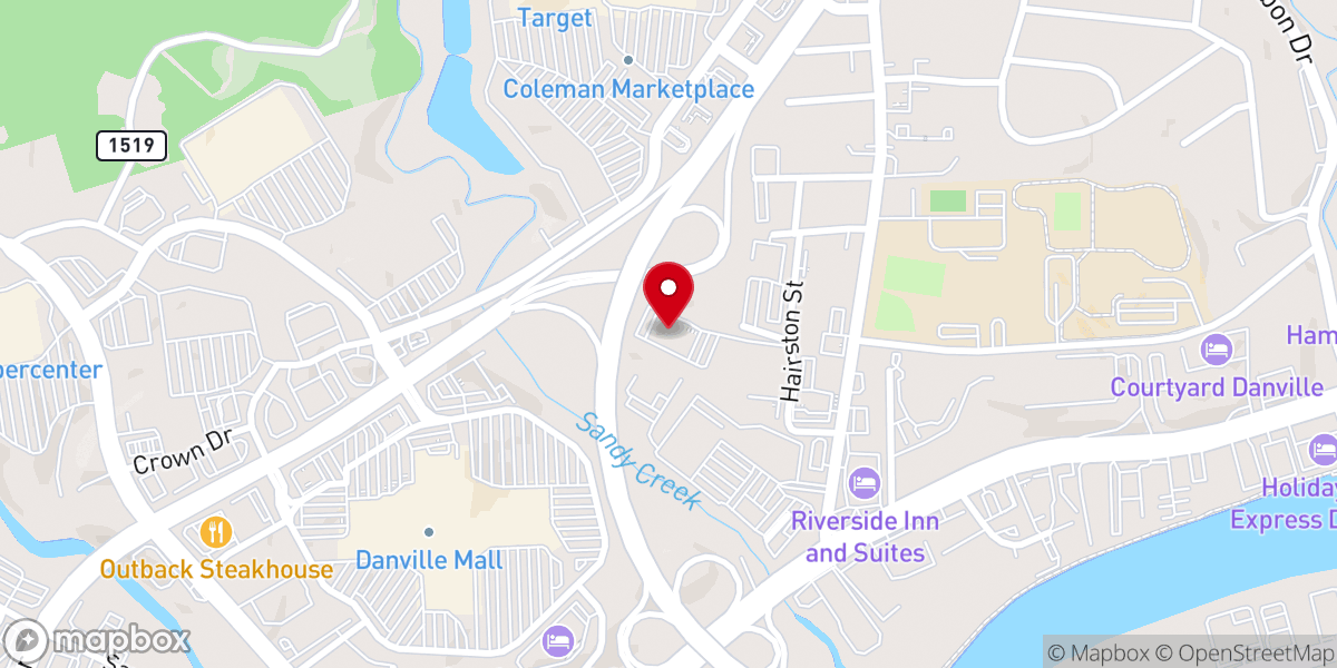 Map showing location of Central Boulevard Church of God