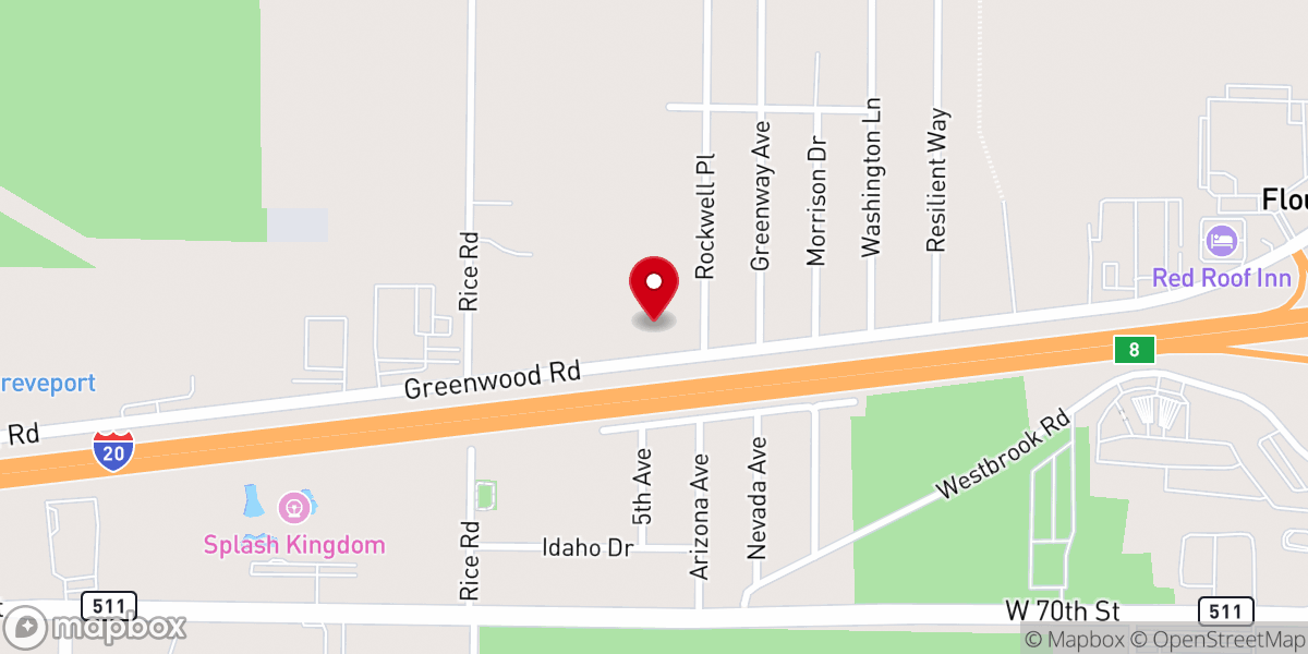 Map showing location of Greenwood Acres Family Life Centrè