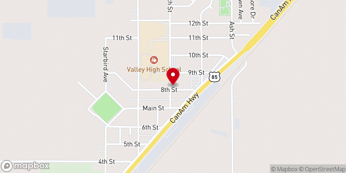 Map showing location of Gilcrest Baptist Church