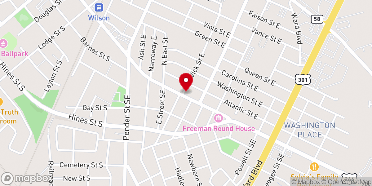 Map showing location of Manning Chapel Holy Church