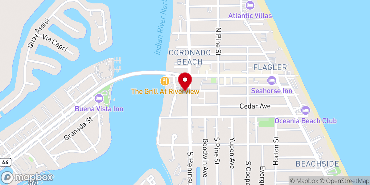 Map showing location of Coronado Hospitality House