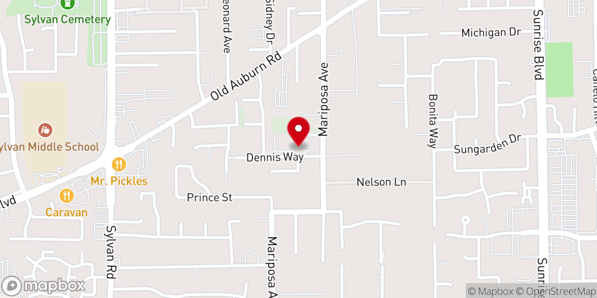 Map showing location of Mariposa Avenue Church of Christ