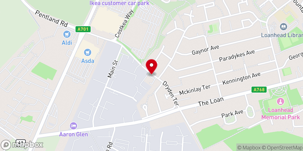 Map showing location of Southside Free Baptist Church