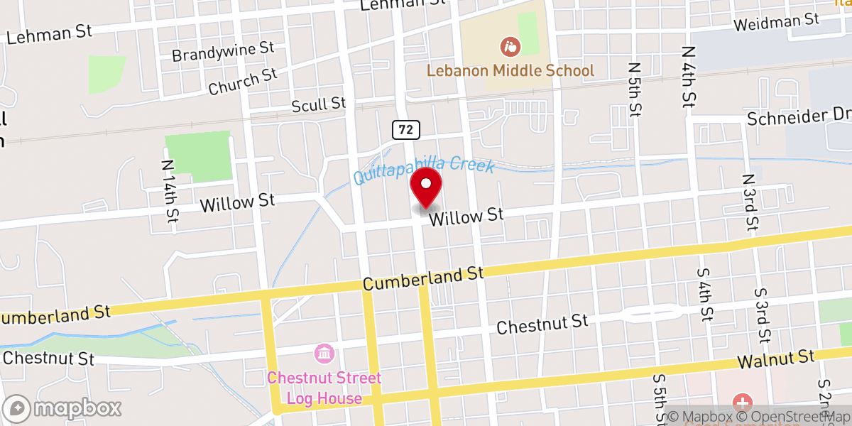 Map showing location of New Life Chapel
