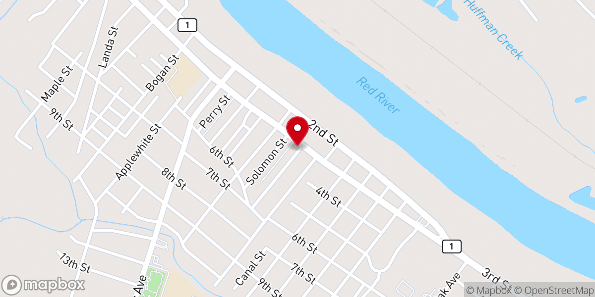 Map showing location of Augustana Lutheran Church