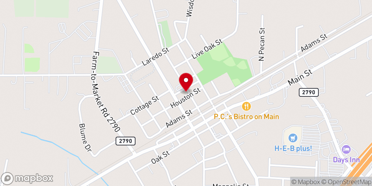Map showing location of Iglesia Bautista Calvario