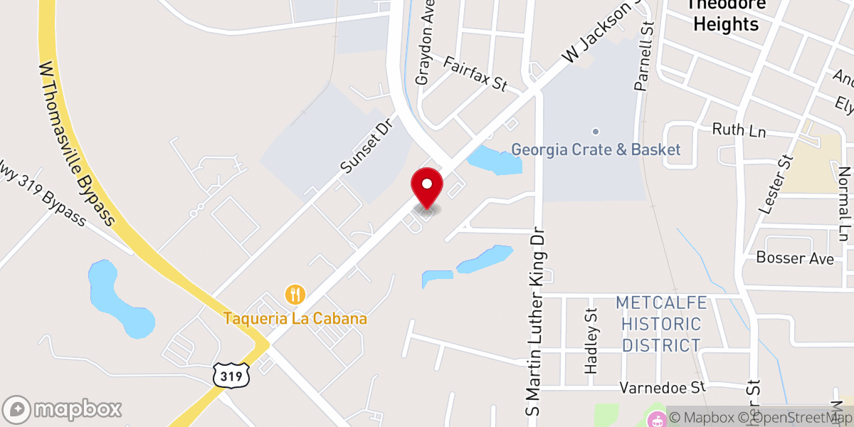 Map showing location of Berean Baptist Fundamental Church