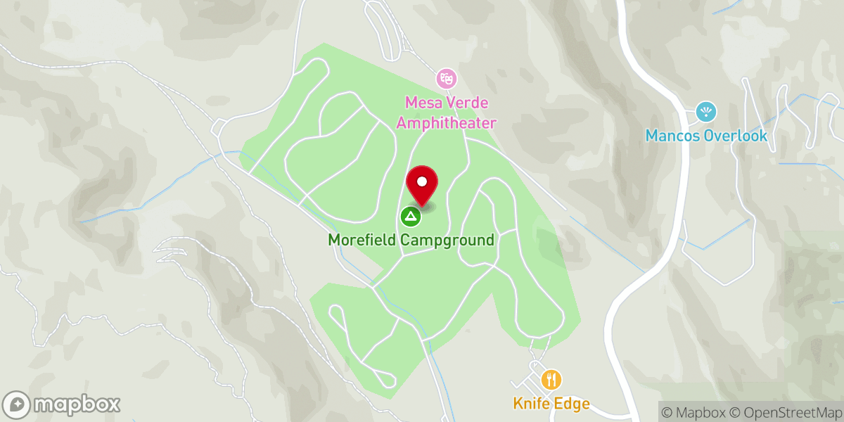 Map showing location of Morefield Campground