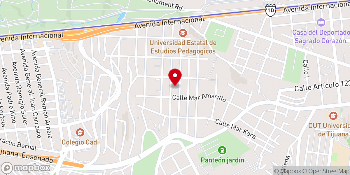 Map showing location of Iglesia Parroquia del Señor San José