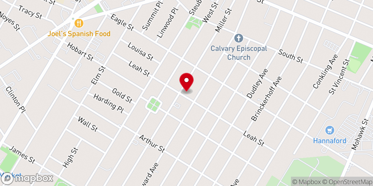 Map showing location of Saint Pauls Baptist Church
