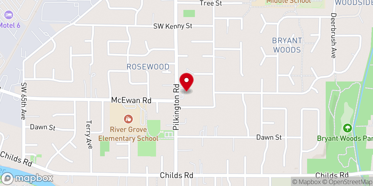 Map showing location of Portland Korean United Methodist