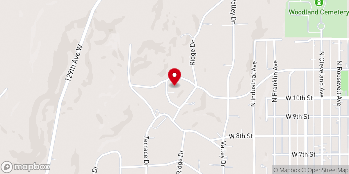 Map showing location of Hope Of Glory Church Sand Springs