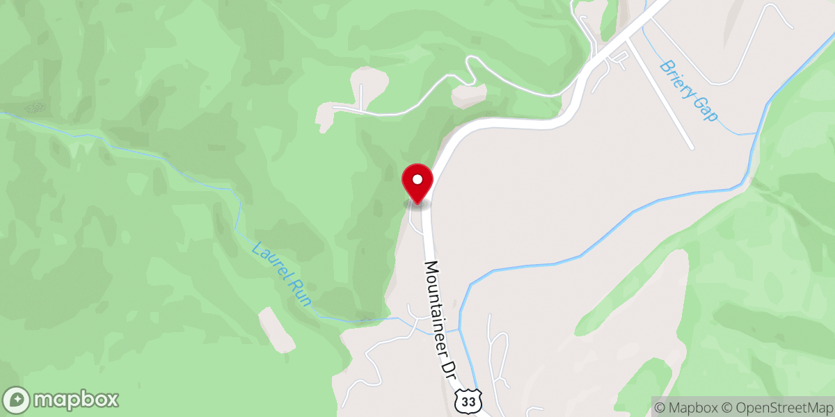 Map showing location of North Fork Church