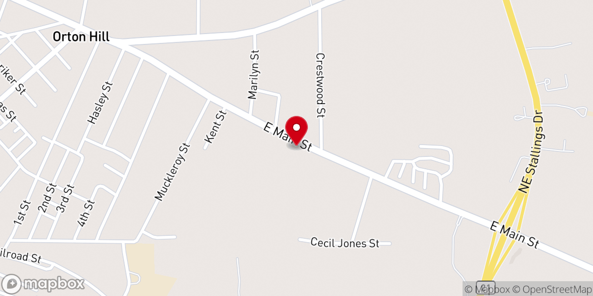 Map showing location of New Birth Fellowship Church