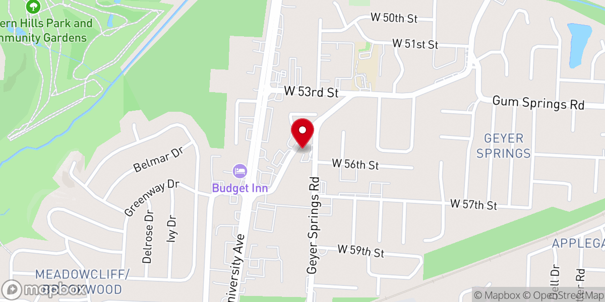 Map showing location of Geyer Springs United Methodist Church