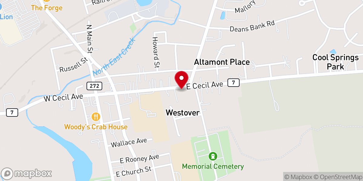 Map showing location of Reed's AUMP Church