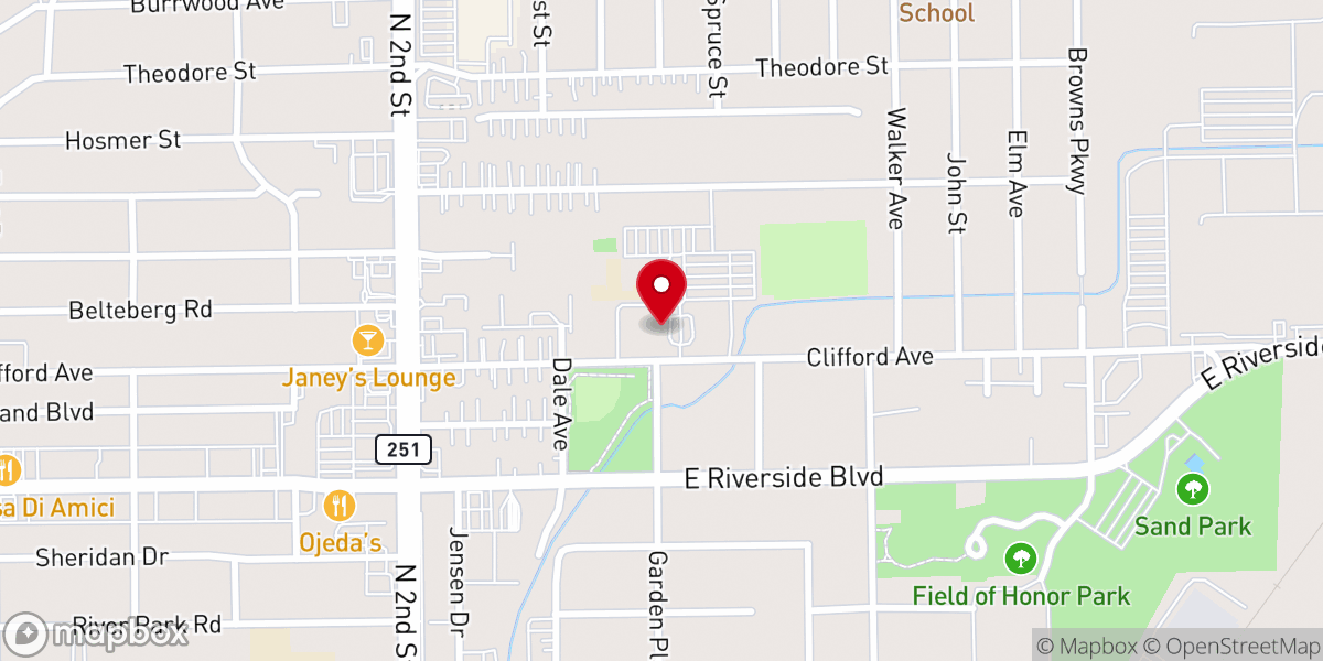 Map showing location of St Bridget Catholic Church
