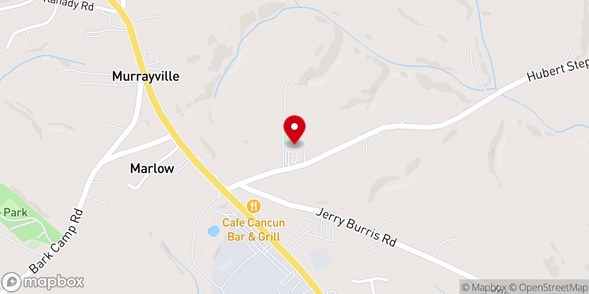 Map showing location of Murrayville Baptist Church