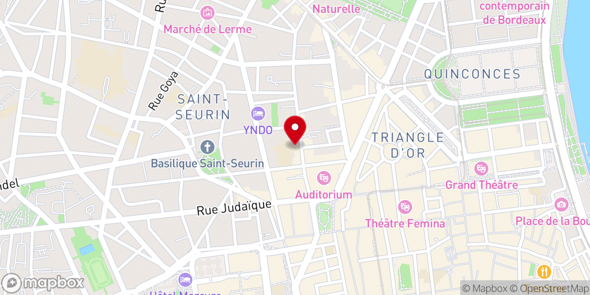 Map showing location of Chapelle notre dame de lestonac