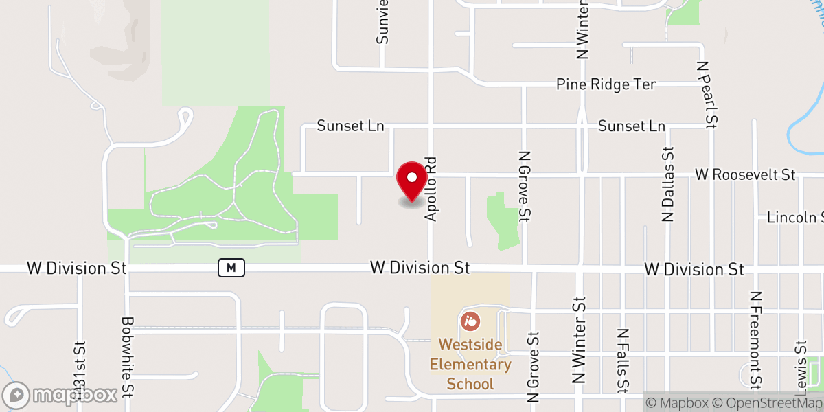 Map showing location of Faith Lutheran Church & Preschool - WELS