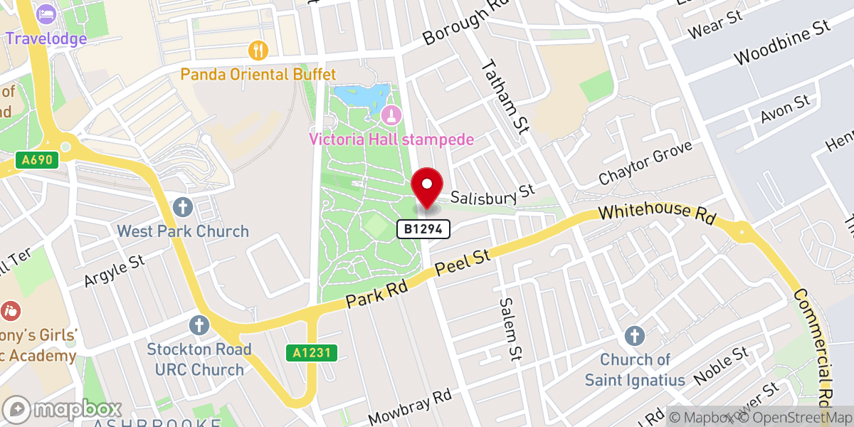 Map showing location of The King's Castle Church Sunderland