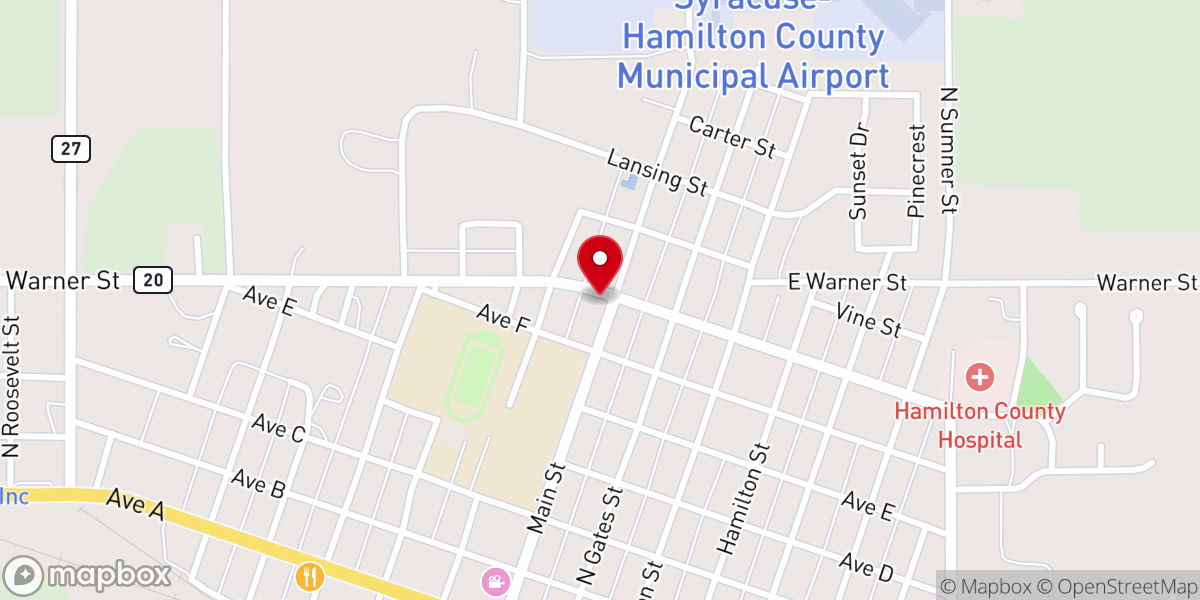 Map showing location of Southern Baptist Church