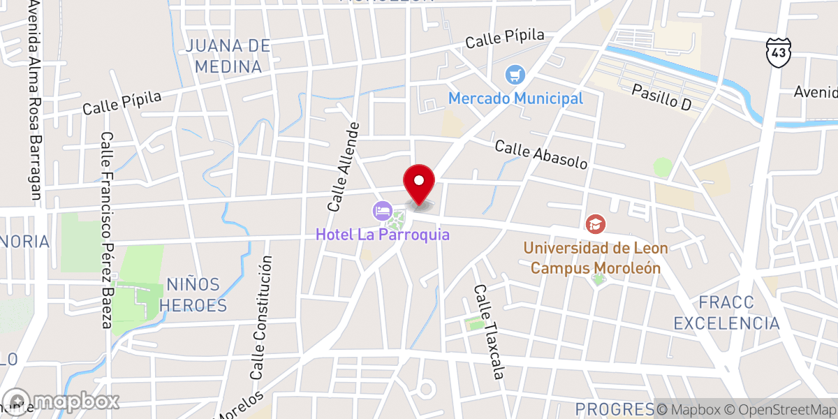 Map showing location of Santuario Expiatorio del Señor de Esquipulitas