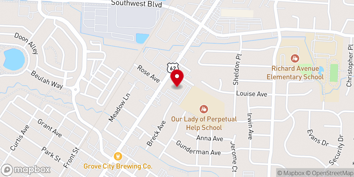 Map showing location of Our Lady of Perpetual Help Church