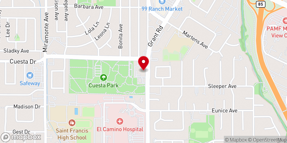 Map showing location of St Timothy's Episcopal Church