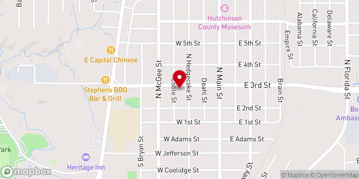 Map showing location of First United Methodist Church