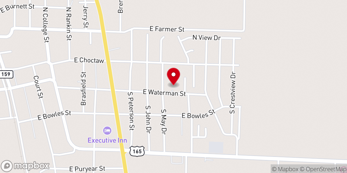 Map showing location of Holy Child Catholic Church