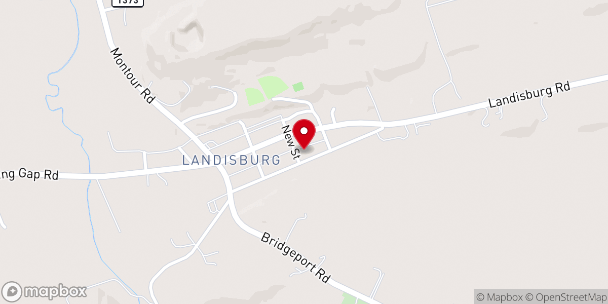Map showing location of Landisburg Church of God