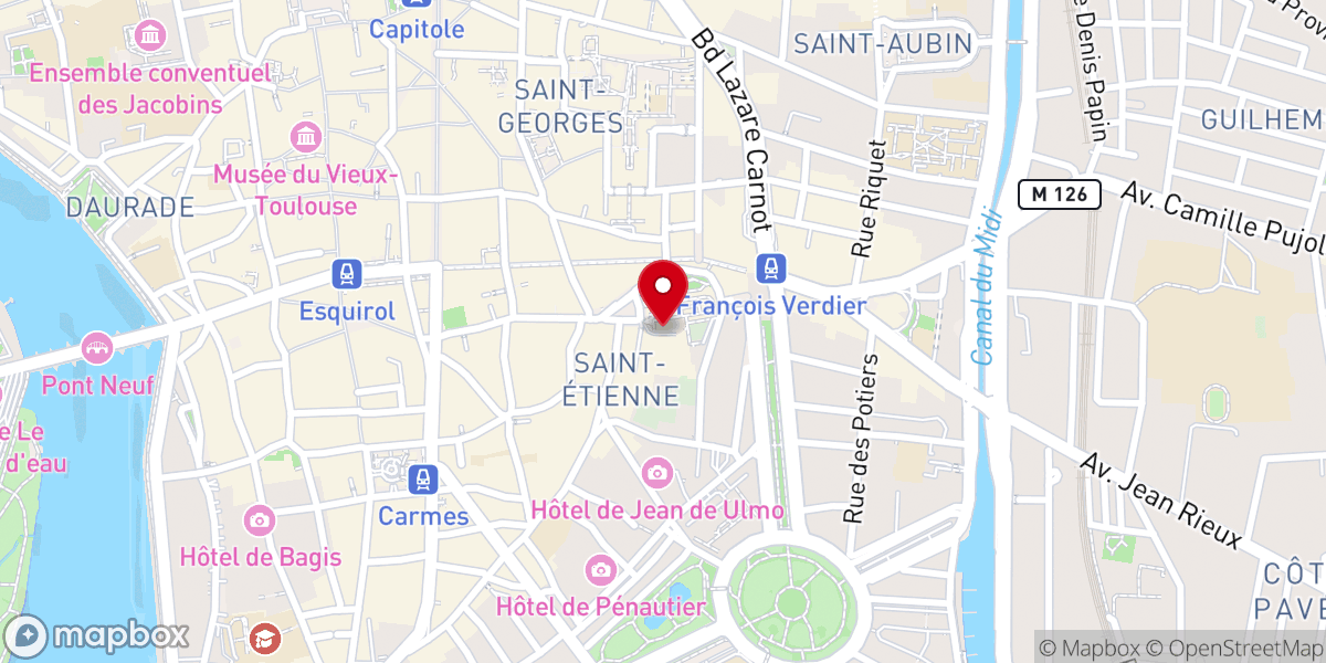 Map showing location of Paroisse Saint Etienne