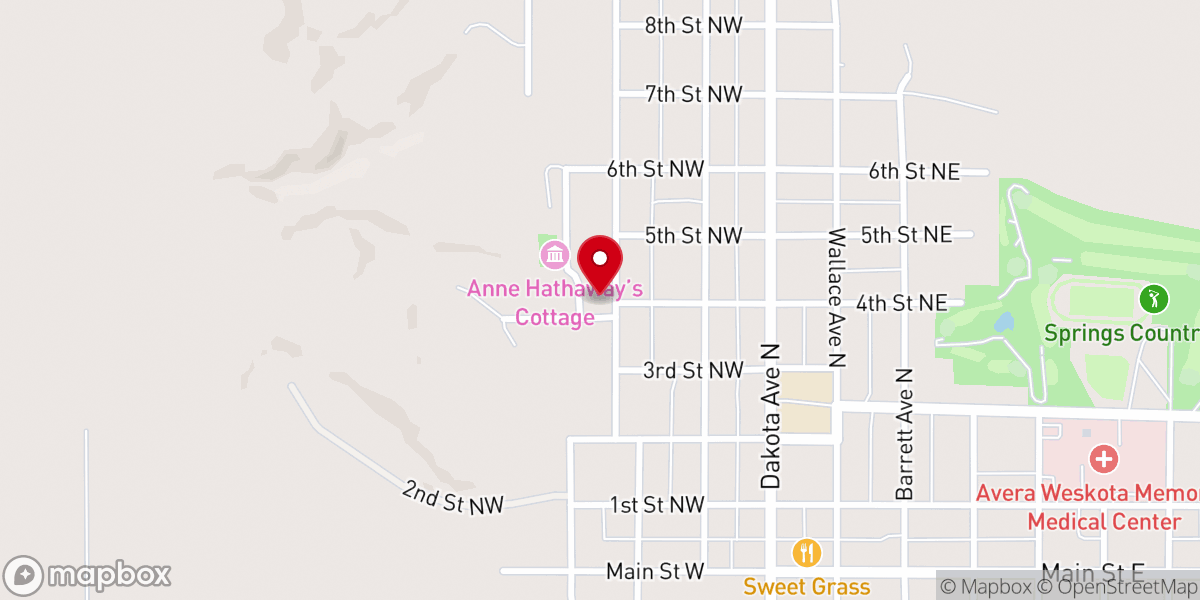 Map showing location of Free Methodist Church Parsonage