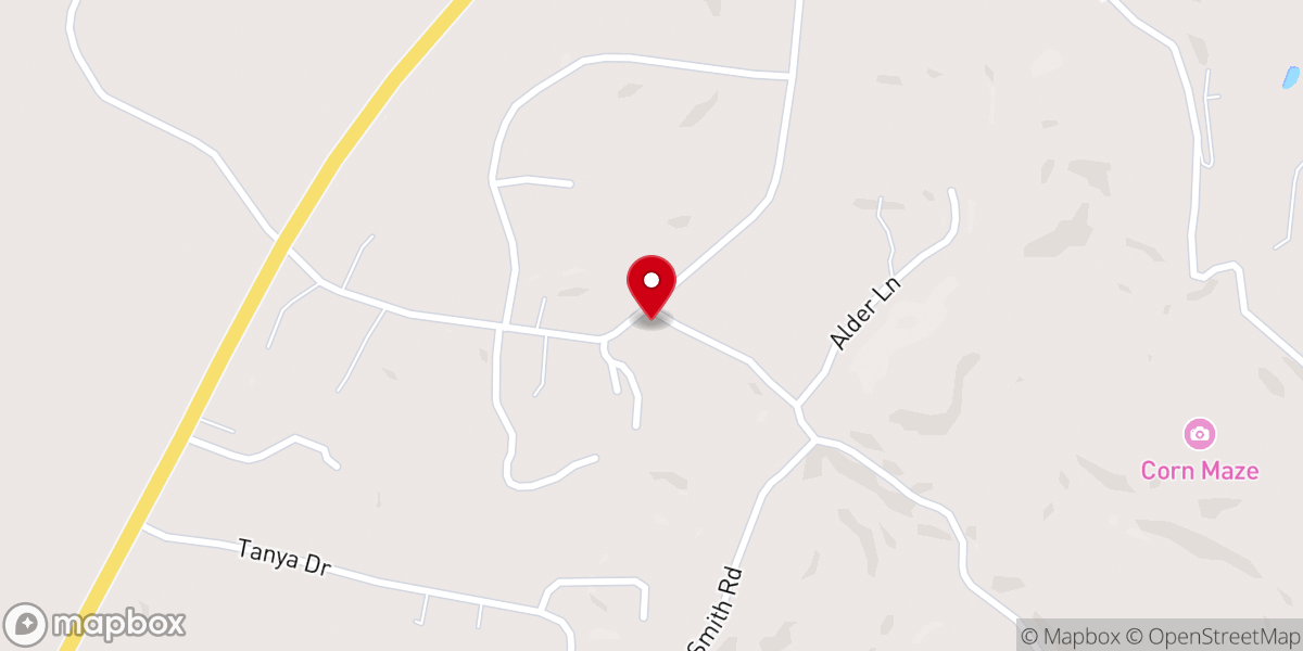 Map showing location of Poplar Grove Church of God