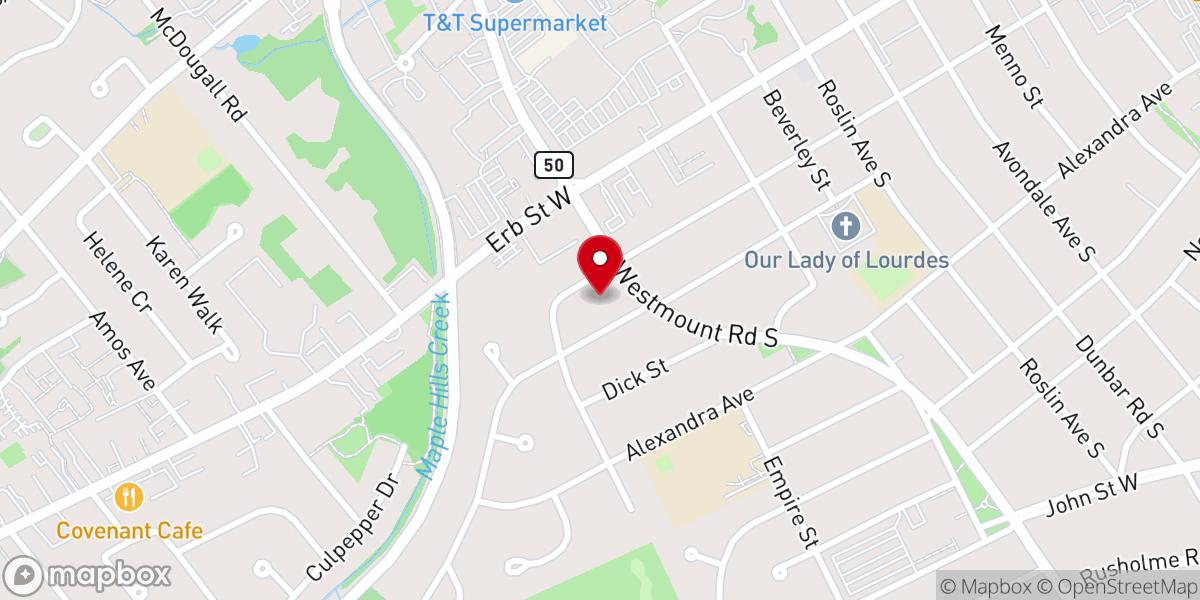 Map showing location of Mount Zion Lutheran Church