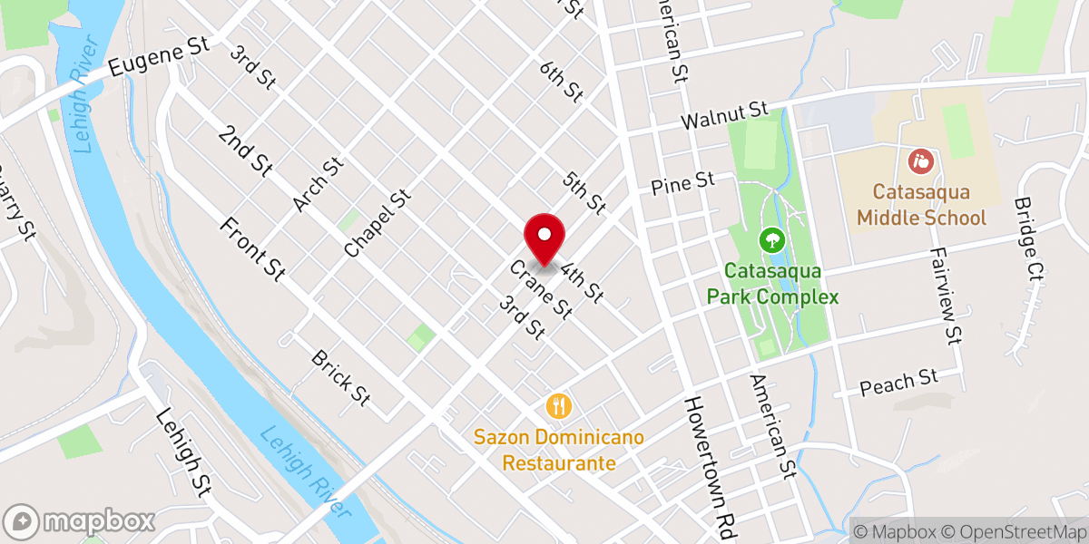 Map showing location of Holy Trinity Memorial Lutheran Church