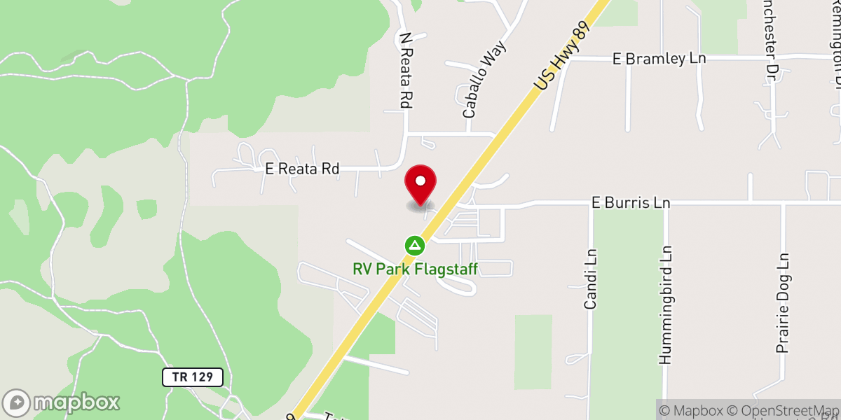 Map showing location of Northland Baptist Church