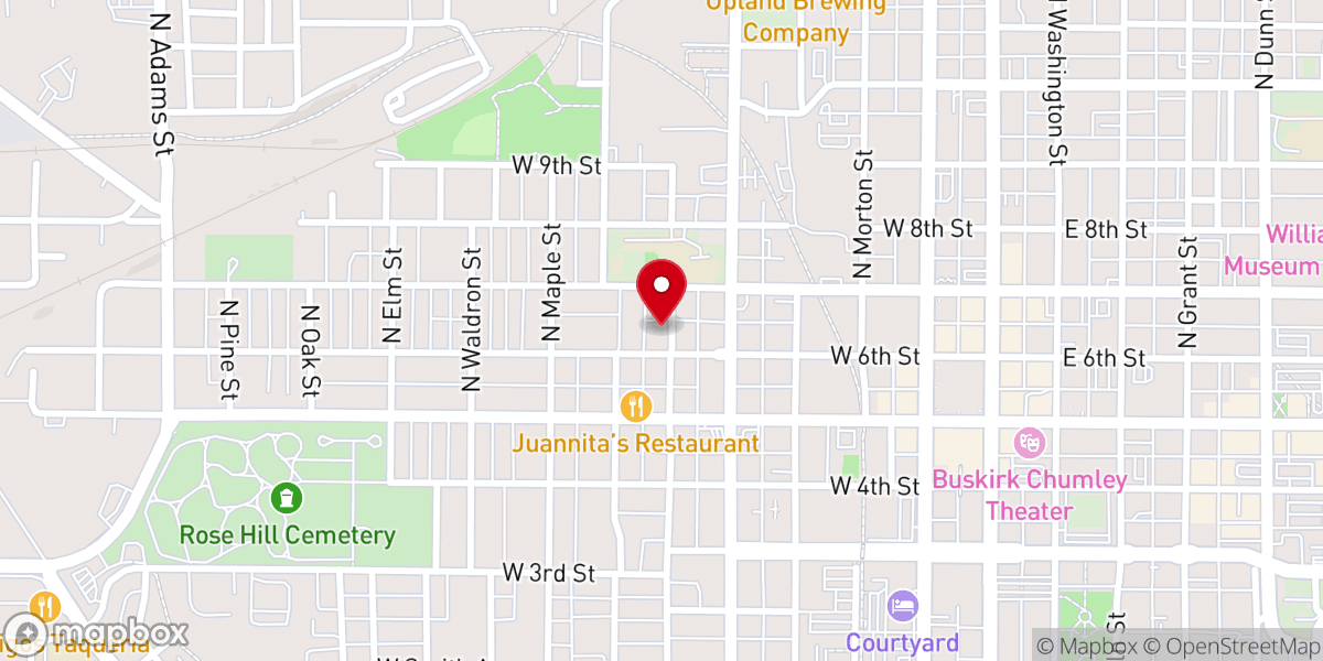 Map showing location of The Fairview United Methodist Church and Wesley Living-Learning Center Collaborative