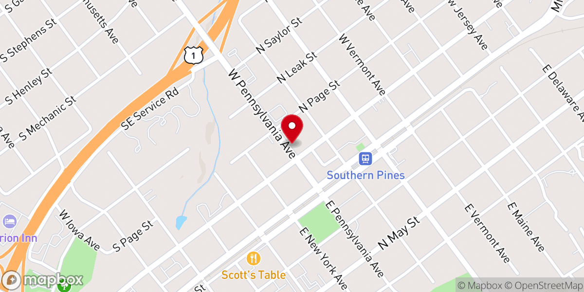 Map showing location of Soirée Pines