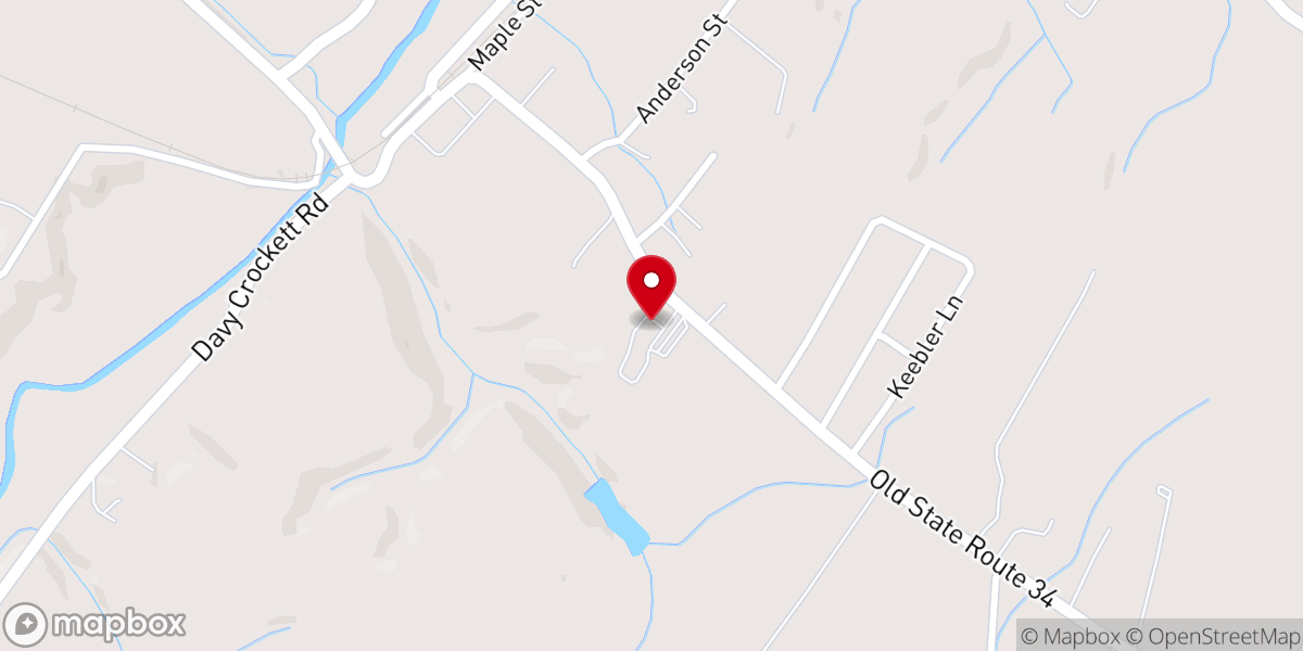 Map showing location of Limestone Freewill Baptist Church