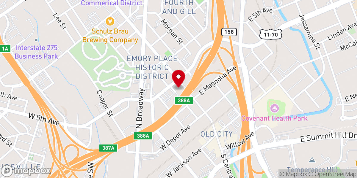 Map showing location of All Souls Church