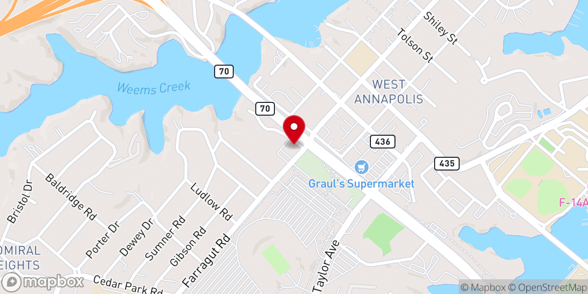 Map showing location of St. Paul Lutheran Church