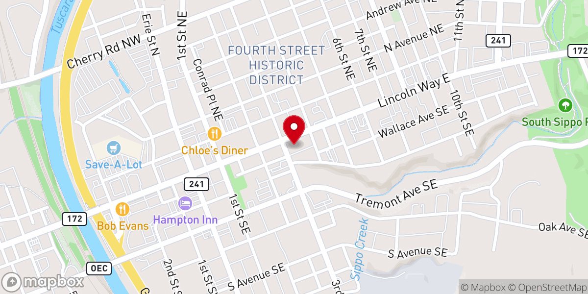 Map showing location of First United Methodist Church