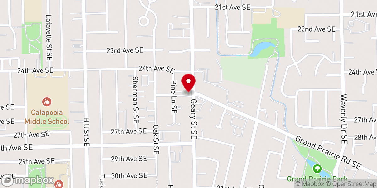 Map showing location of South Albany Community Church